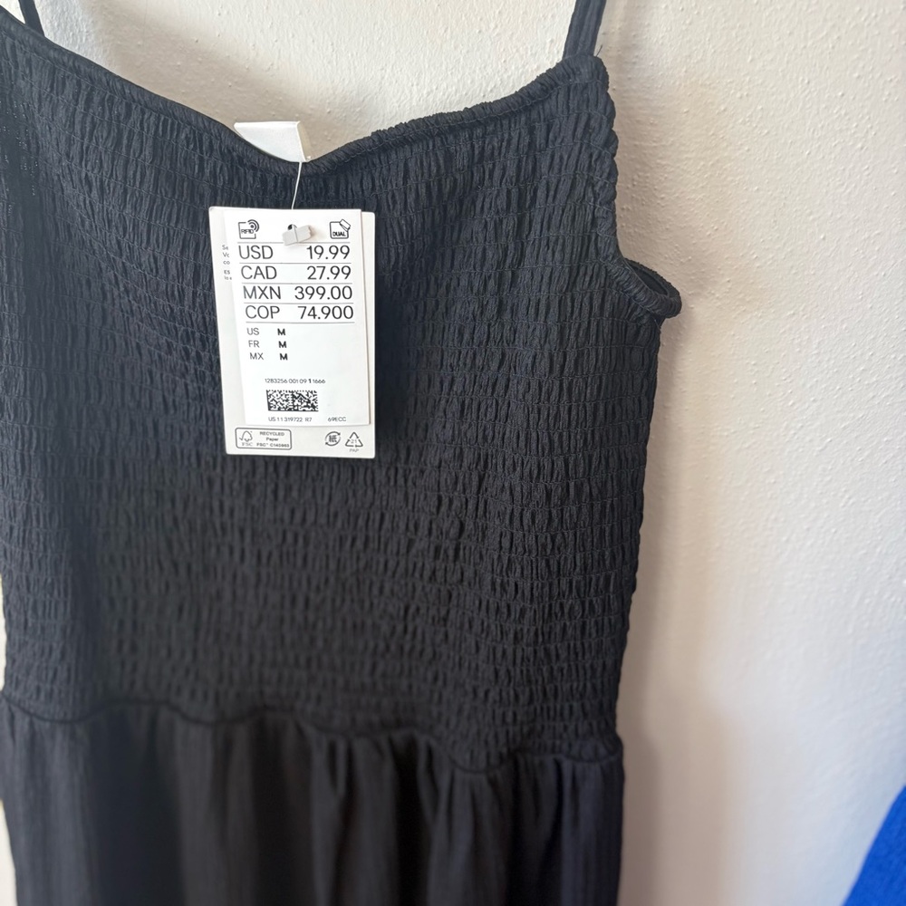 2 H&M Smocked Midi Dresses M - Picture 4 of 6